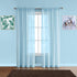 WARM HOME DESIGNS Pair of Premium Quality 54 x 84 Inch Sheer Baby Blue Faux-Linen Rod Pocket Curtains. Total Width of These Affordable Drape Panels is 108". Fit 1.5" or Smaller Rod. J Baby Blue 84"