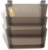 1InTheOffice Wall File Holder, Unbreakable 3-Pocket Plastic Letter Wall File, Plastic Wall Mount File Holder, 3 Pocket Wall File Holder, Smokey Black, 3 Pocket