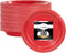 Exquisite Red Plastic Plates 100 Count I 9 Inch I Round Red Disposable Plates - Disposable Red Dinner Party Plates For All Occasions - Red Plastic Party Plates For Parties