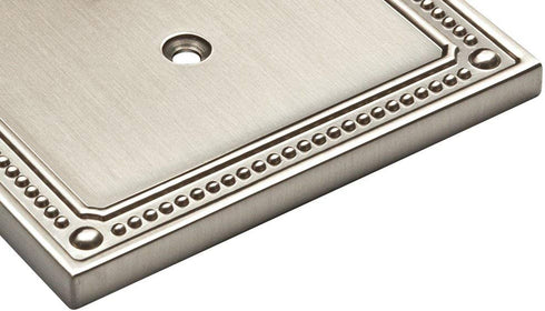 Franklin Brass W35058V-SN-C Classic Beaded Single Switch Wall Plate/Switch Plate/Cover (3 Pack), Satin Nickel