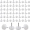 100 Pcs White Sliders for Chair Legs Nylon Slider Glides Table Feet | Furniture Sliders Nail Furniture Feet | Chair Leg Floor Protectors 18 mm Nail Furniture Pads for Chair Legs Nylon Chair