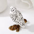 Hand Painted Enamel Bird Trinket Box, Hinged Jewelry Organizer with Crystals, Ring Earrings Storage, Unique Home Decor Figurine Keepsake Collectible, Personalized Elegant Handmade Ornament (Snowy Owl)