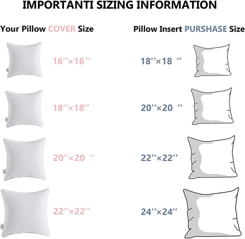 Qeils 18 x 18 Pillow Inserts Set of 2 White Throw Pillow Inserts with Soft Polyester Cover - Rectangle Square Interior Sofa Pillow Inserts Decorative Pillow Insert White Couch Pillow