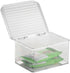 iDesign Kitchen Binz BPA-Free Plastic Stackable Organizer Box with Lid - 6.75in x 5.75in x 3.75in , Clear
