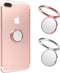 Finger Ring Stand, ICHECKEY Phone Ring Kickstand 360° Rotation Metal Grip Holder for Magnetic Car Mount Compatible with All Smartphone, iPad, Tablet - Rose Gold/Silver (Rose2pcs)