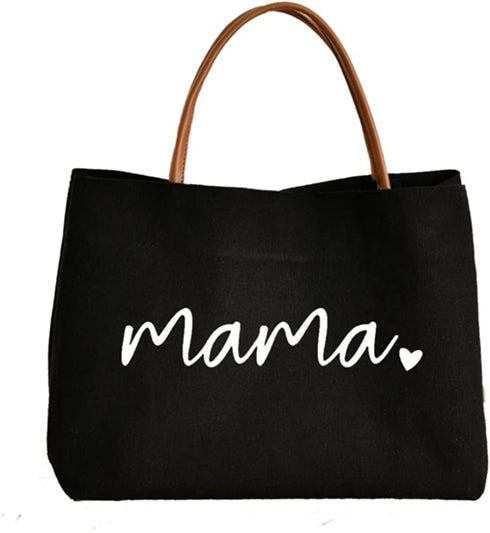 Kifasyo Mom Mama Bag Mother Gift Momlife Tote for Hospital, Shopping, Beach, Travel