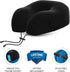 Everlasting Comfort Memory Foam Travel Pillow - Airplane Neck Rest & Plane Accessories (Black)