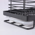 ORZ Sink Caddy Organizer Countertop, Holder for Sponge Brush Soap Dish Dishcloth with Drain Pan Stainless Steel for Kitchen Black¦