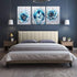 Canvas Wall Art for living room family bedroom Wall Decor modern wall decorations for kitchen Canvas art cactus blue flowers wall pictures Artwork 12" x 16" 3 Piece bathroom Home Decoration painting