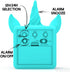 Something Unicorn - Unicorn Digital Alarm Clock with Snooze Button and Blue LCD Back-Lighting. Easy to Set Battery Powered Digital Clock in Silicone Sleeve with Time, Date and Alarm Display. (Blue)