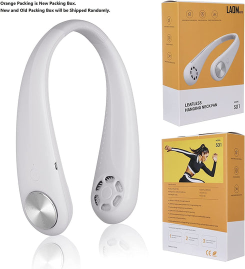 Leafless USB Hanging Neck Fans Portable Rechargable battery personal Fan portable around the neck fan