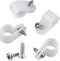 100-Pack Cable Clamps, COOLMI 3/8 Inch Rope Light P-Style Mounting Clips with Compatible Stainless Steel Pan Head Phillips Screws (100 PACK-3/8 Clips with Screws)