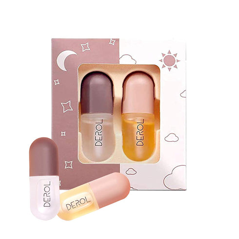 2 Pcs Lip Plumper,Syrup Cosmetics Lip Plumper,Lip Enhancer&Lip Care Serum for Fuller Softer Lips,To Create Plump Lips,Reduce Fine Lines and Moisturize,Increased Elasticity Lip (Set)