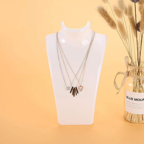 Mannequin Jewelry Display, Pendant Necklace Holder Mannequin Head Jewelry Display Stand, Bust Earrings Plastic Mannequin Stand