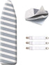 SheeChung 48x15 Ironing Board Cover and Pad - with Elasticized Edges and 3 Connecting Straps,Premium Heavy Duty 3-Layer Silicone Coated Cover,Heat Reflective, Scorch Resistant