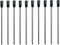MengRan 2.75'' Ballpoint Pen Refills,Standard D1 Ballpoint Pen Refill (Remove Black Hat),Metal Refill,Black Ink,(Pack of 10)