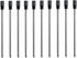 MengRan 2.75'' Ballpoint Pen Refills,Standard D1 Ballpoint Pen Refill (Remove Black Hat),Metal Refill,Black Ink,(Pack of 10)