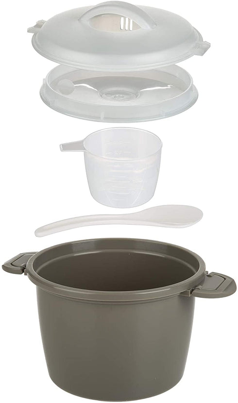 Progressive International Set Microwave Rice Cooker, 4 Piece, Gray