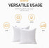 Acanva Decorative Throw Pillow Inserts for Sofa, Bed, Couch and Chair, Square Euro Sham Form Stuffer with Premium Polyester Microfiber, White, 2 Count