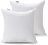 Acanva Decorative Throw Pillow Inserts for Sofa, Bed, Couch and Chair, Square Euro Sham Form Stuffer with Premium Polyester Microfiber, White, 2 Count