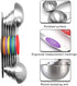 Sunnyac Measuring Spoons with Strong Magnets, Set of 8 Stainless Steel Measuring Spoons with Leveler, Double-Ended Metal Teaspoon and Tablespoon for Dry and Liquid Ingredients (Multi-colored)