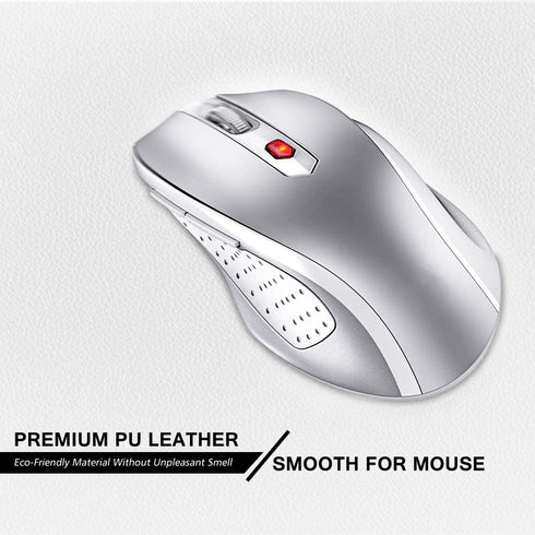 Desk Pad Protector Office Desk Mat, BUBM Waterproof PU Leather Desk Writing Mat Laptop Large Mouse Pad Desk Blotters Desk Decor for Office Home, 35.4" x 17" White