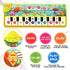 M SANMERSEN Piano Mat for Kids, 43” x 14” Dinosaur Floor Keyboard Music Dance Play Mat with 10 Demo Songs/ 8 Dinosaur Sounds/ Adjustable Volume/ Record/ Playback Musical Mat Toys Gift for Boys Girls