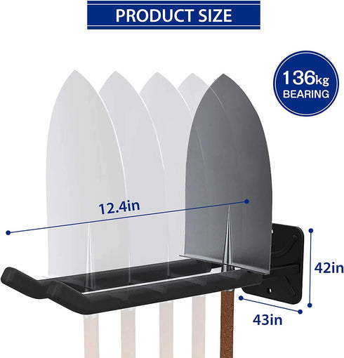 Stormann Garage Hooks Wall Mounted Heavy Duty Hanger Tool Organizer Rack Storage Utility Hooks for Tire Rack,Snow Board,Ladders,Chairs,Strollers,Power Tools,Garden Tools (2 Pack)