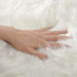 SEIRSSA Soft Round Fur Rug White Circle Rug Circular Fluffy Area Rug Plush Circle Carpet Play Mats for Kids Girls Room Princess Castle Christmas 3ft Diameter