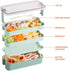 Bento Box Japanese Lunch Box Kit, 3-In-1 Compartment Stackable Bento Lunch Box for Kids and Adults, 17PCS 1100 ml Leakproof 3 Layer Meal Prep Eco-Friendly Lunch Container with Utensils (Green)