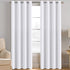 White Curtains for Bedroom White Curtain 96 inches Long for Christmas Thermal Insulated Window Treatment Panel/Drape for Living Room, White, One Panel, Grommet Top