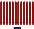 Colonial Candle Unscented Taper Candle, Classic Collection, Red, 10 in, Pack of 12 - Up to 8 Hours Burn