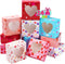 Valentines Day Bakery Treat Boxes Valentines Cupcake Boxes Cookie Boxes with Window for Holiday Pastries, Doughnut, Cookie, Cupcakes, Brownies, Truffles Gift Giving (4.5"x4.5"x2.5")