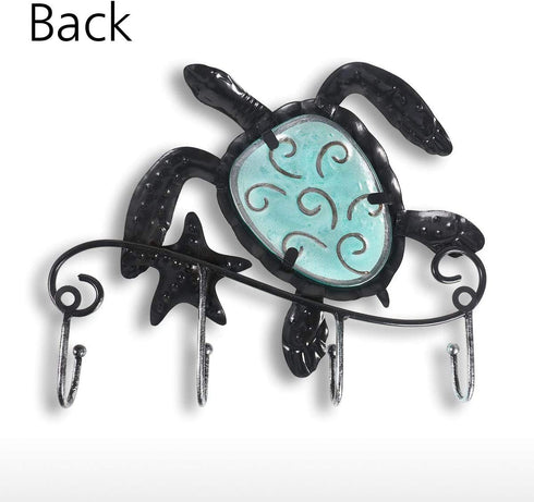 Wall Mounted Key Holder Turtle Wall Hooks Iron Key Hook Rustic Wall Decorative Hook Living Room Bathroom Ornament