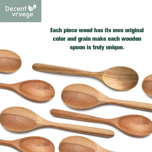 Wooden Spoons for Cooking, Wood Spoon Set of 2, Kitchen Serving Ladle Scoop Utensil, Heat Resistant Nonstick Cookware Server Spoon,Stirring Food, Mixing Salad, Easy to use