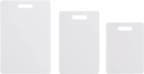 Farberware Plastic Cutting Board Set, Set of 3 Rectangle, White