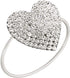 mw Decor: Napkin Rings Set of 12 for Dinner Party - Weddings - Holidays - Christmas - Silver Sparkle with a Clear Rhinestone Decoration (Silver Heart)