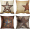 Emvency Set of 4 Throw Pillow Covers Rustic Country Western Star Barn Wooden Cabin West Primitive Decorative Pillow Cases Home Decor Square 18x18 Inches Pillowcases