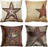 Emvency Set of 4 Throw Pillow Covers Rustic Country Western Star Barn Wooden Cabin West Primitive Decorative Pillow Cases Home Decor Square 18x18 Inches Pillowcases