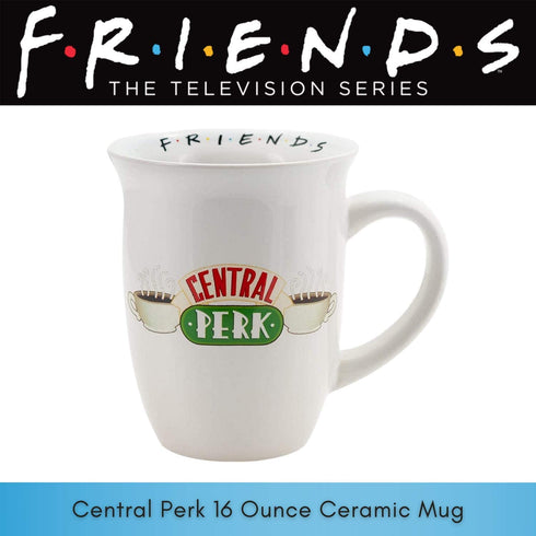 Silver Buffalo Friends Central Perk Ceramic Coffee Mug, 16 Ounce, White