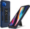 CoverON for Motorola Moto One 5G Phone Case/Moto G 5G+ Plus Case, Magnetic Slide Kickstand Ring Rugged Cover- Navy Blue