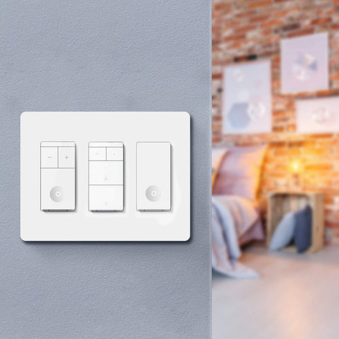 Treatlife Screwless Decorator Wall Plates, Standard Size 2-Gang/3-Gang Light Switch Plate, Outlet Covers, White 5 Pack (2-Gang Wall Plates 3 Pack & 3-Gang Wall Plates 2 Pack)