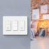 Treatlife Screwless Decorator Wall Plates, Standard Size 2-Gang/3-Gang Light Switch Plate, Outlet Covers, White 5 Pack (2-Gang Wall Plates 3 Pack & 3-Gang Wall Plates 2 Pack)