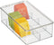 mDesign Plastic Stackable Tea Bag Organizer Storage Bin with Lid for Kitchen Cabinets, Countertops, Pantry - Container Holds Beverage Bags, Cups, Pods, Packets, Condiment Accessories - Clear