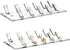 Ikee Design Multipurpose Acrylic Wall mounted Jewelry Stand Organizer, Bracelets Rings Bangles Display Rack for Store, Showcase, Trade Show, Set of 2, Clear, 13W x 4 1/4D x 1 3/4H