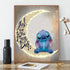 ACENGXI Paint by Numbers Disney Paint by Numbers I Love You to the Moon Back Painting by Numbers Lilo Stitch Acrylic Painting Kits Lilo and Stitch Paint by Number Kits for Adults Kids Beginner 16x20In