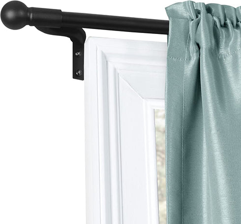 MAYTEX Smart Easy Install Caf© Window Rod, 18 inch - 48 inch, Black