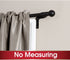 MAYTEX Smart Easy Install Caf© Window Rod, 18 inch - 48 inch, Black