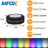 MFOX Under Cabinet Led Lighting, Closet Lights|Puck Lights with Remote, RGB Color Changing Dimmable Lighting¦ (Black, 6 Packs)