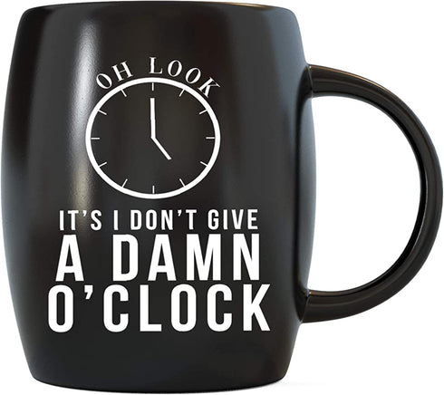 MUG A DAY 16oz Large Retirement Mug Funny Retirement Gift Ideas I Don't Give A Damn O'clock Retired Gifts for Men Women Retiring Coworker Boss Spouse Husband Wife Expletive Coffee Mug Tea Cup